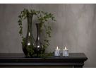 LED Pillar Kerze 2P Flamme Marble - Indoor, Grau, 9cm, Timerfunktion