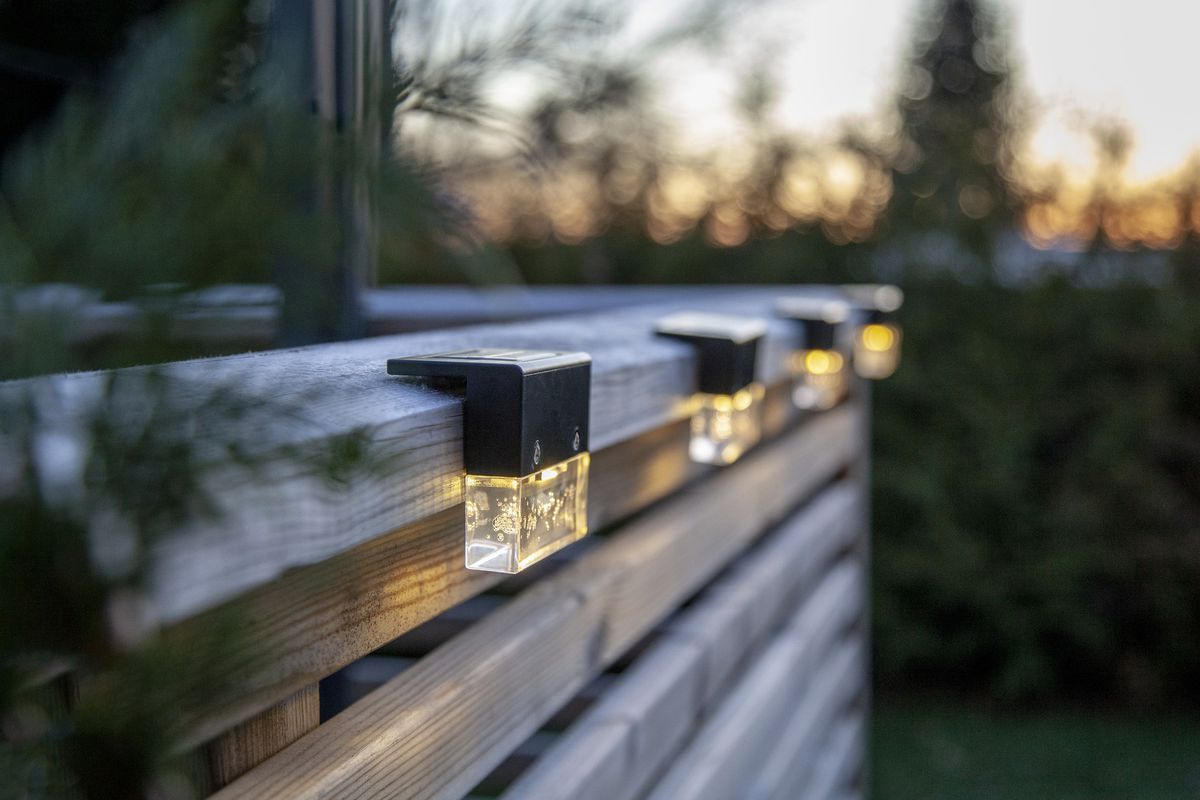 Solar-Wandleuchte Bubbly Fence - IP44, Warmweiss, 4 LED'S