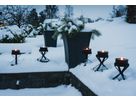 LED Kerze Torch - Outdoor, Schwarz, 7cm Höhe, Timerfunktion