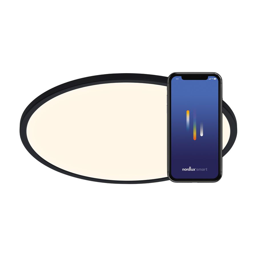 Oja 42, Deckenleuchte, Smart, Black - 30W ,2700-6500K, IP20