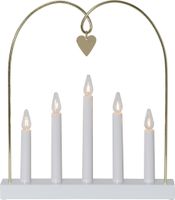 Kerzenständer Glossy Bow - IP20, Neutralweiss, 5 LED's