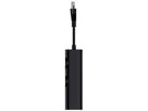 67W GaN Fast Charging Station - 2x T13, Out: USB-C1/ C2/ C3: 67W PD, C1+C2 shared: 45W + C3: 20W, USB-A: 5W, GaN, 2m Kabel, schwarz