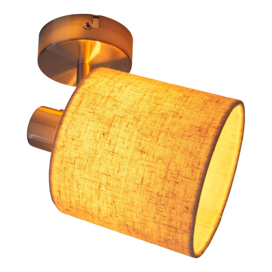 Wand-und Deckenleuchte MARON (1er Spot) - E14, max. 1x40W, IP20, nickel + weiss, nicht dimbar, exkl. Leuchtmittel, L=150mm, B=120mm, H=185mm