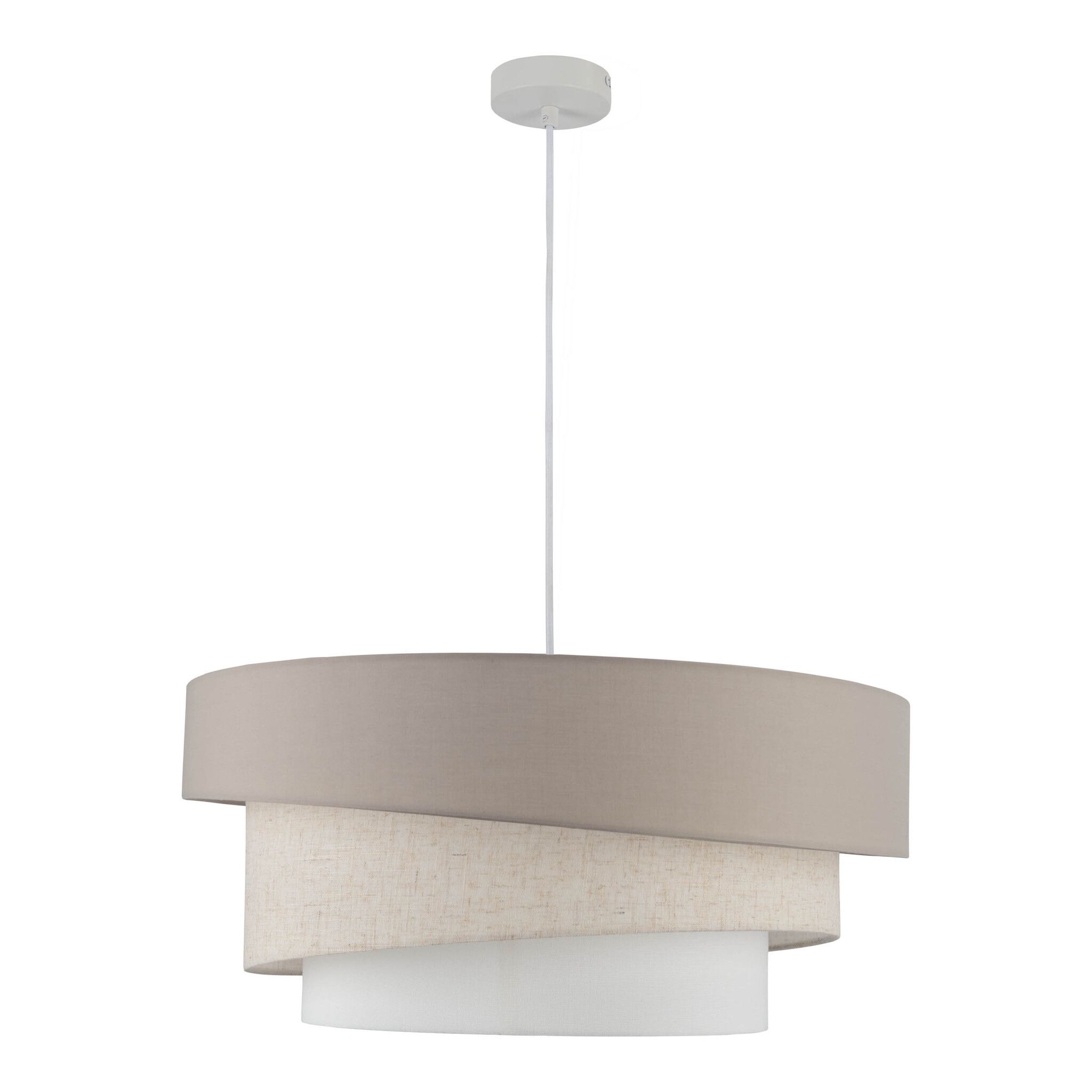 Pendelleuchte  FABRION  : 56cm beige - IP20, E27, Beige
