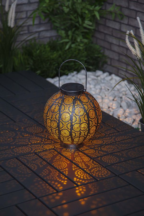 Solar Laterne MENKAR - Amber LED, IP44, 1800K