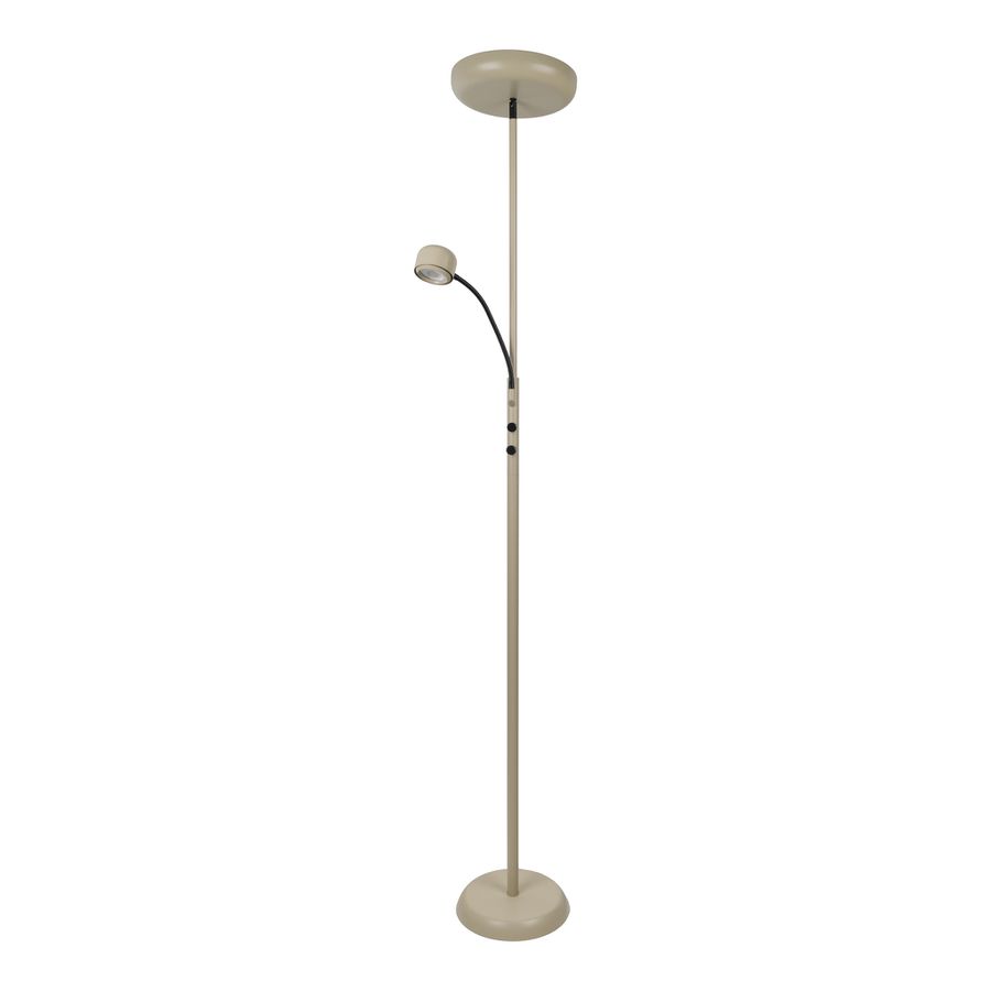 LED Stehleuchte ROMIS mit Lesearm H:180cm frosted almond - LED-Modul, IP20, 230V