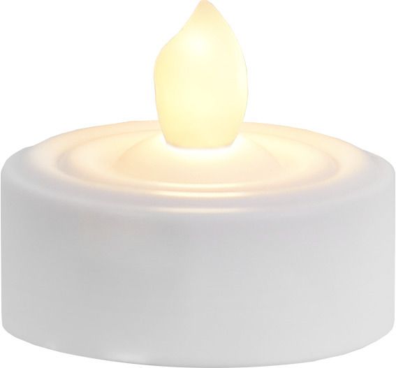 Bougeoir 2 bougies Paulo - Indoor, Weiss, 2.9cm Höhe, Timerfunktion