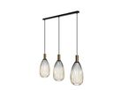 3er Pendelleuchte  WIRELLA  L: 90cm schwarz/gold - IP20, GU10, Schwarz-Gold