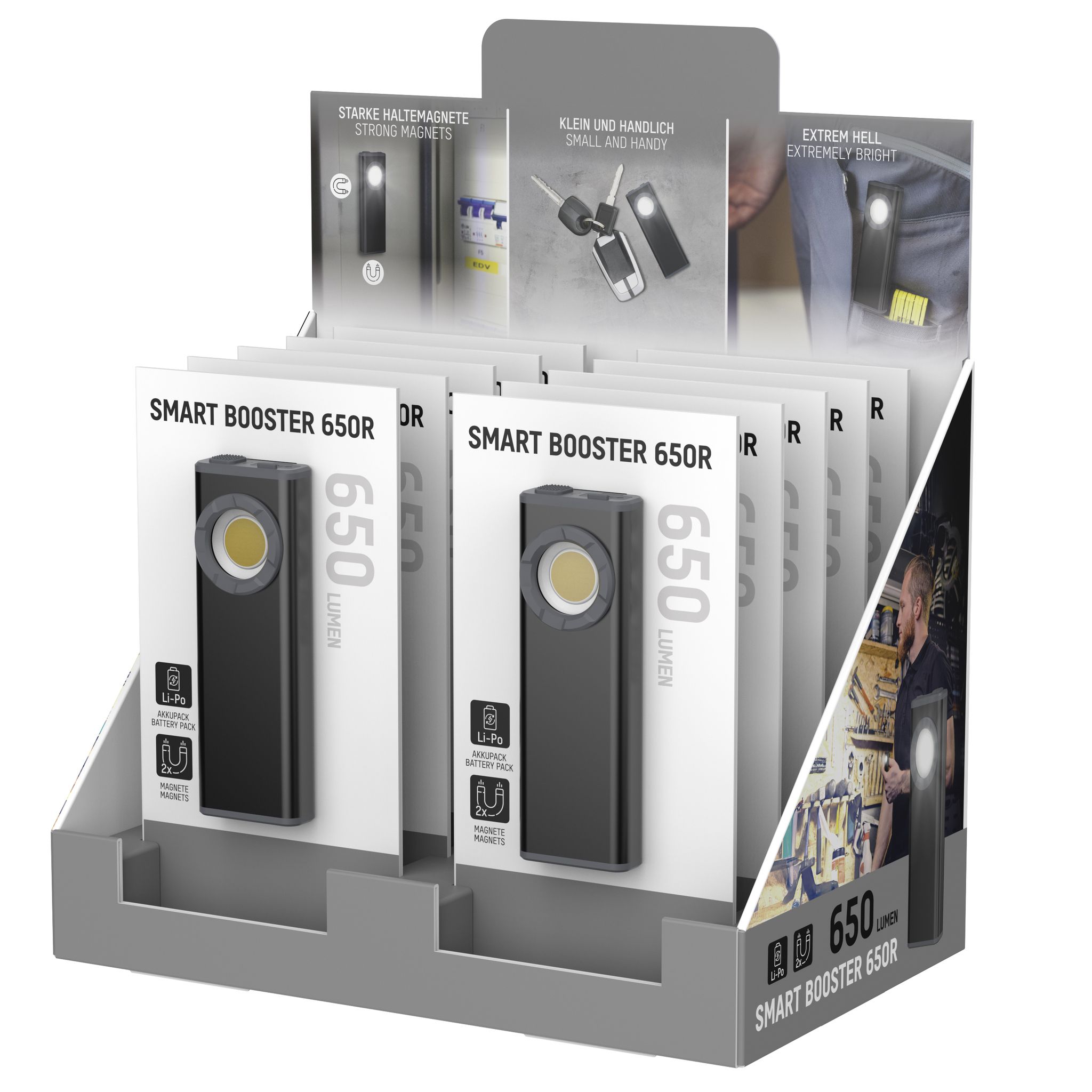 Arbeitsleuchte Smart Booster 650R wiederaufladbar - 10W, 650lm, IP20
