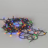 Lichterkette Flashy - IP44, Schwarz, Multicolor