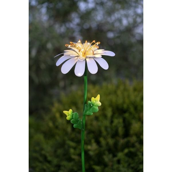 Solar Dekoration Daisy - Weiss, Lichtfarbe Warmweiss
