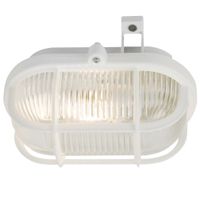 Oval Skot, Wandleuchte/Decke, Weiss - E27, max.60W, IP44