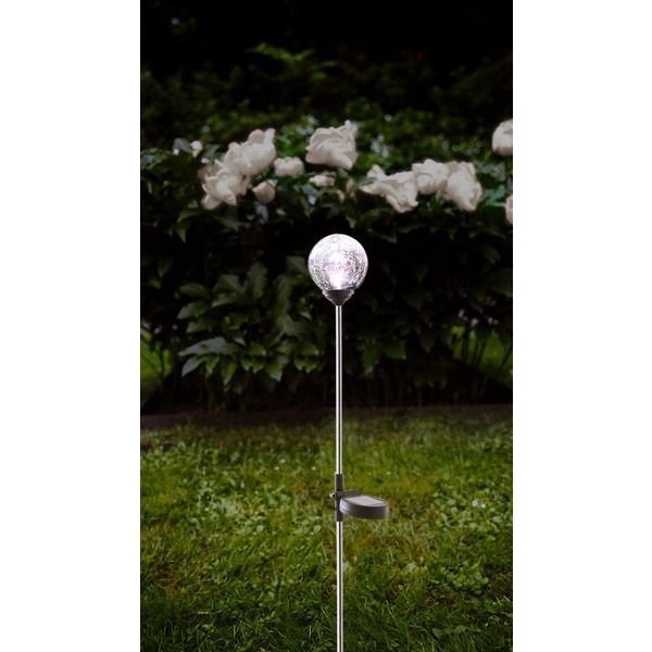 Bâton de jardin solaire Roma - Rostfreier Stahl, Lichtfarbe Warmweiss