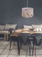Textil-Pendelleuchte Print - E27, 60W, IP20