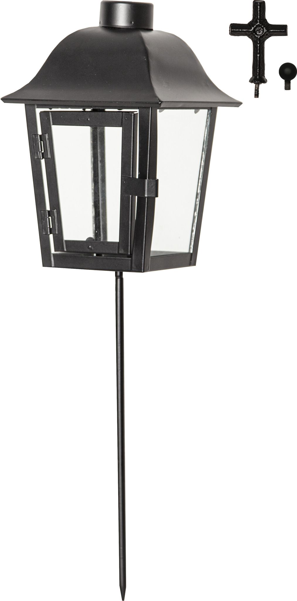 Laterne Serene - Outdoor, Schwarz, 45cm Höhe, Timerfunktion
