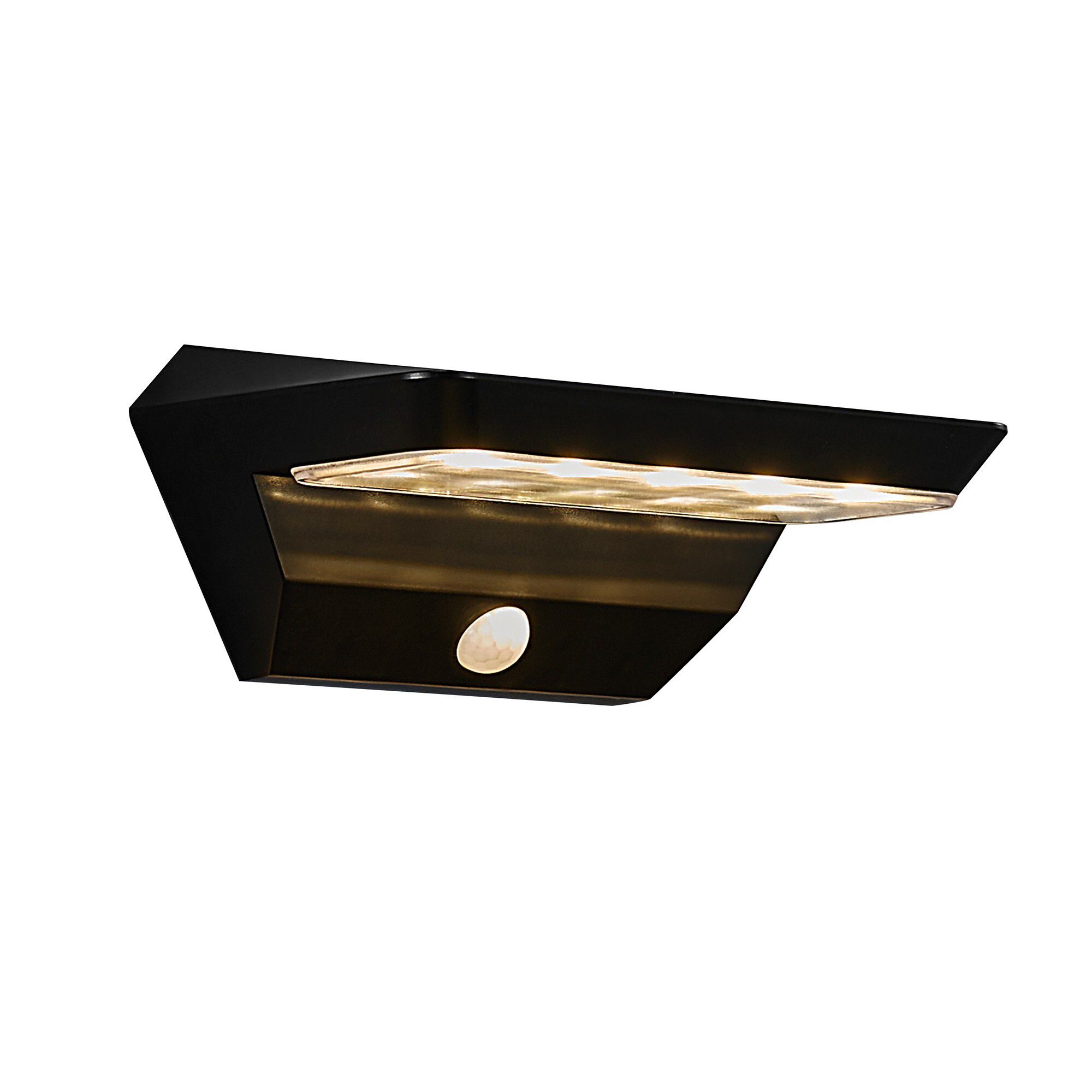 Agena, Wandleuchte, Solar, Schwarz - LED Modul, 5W ,IP44