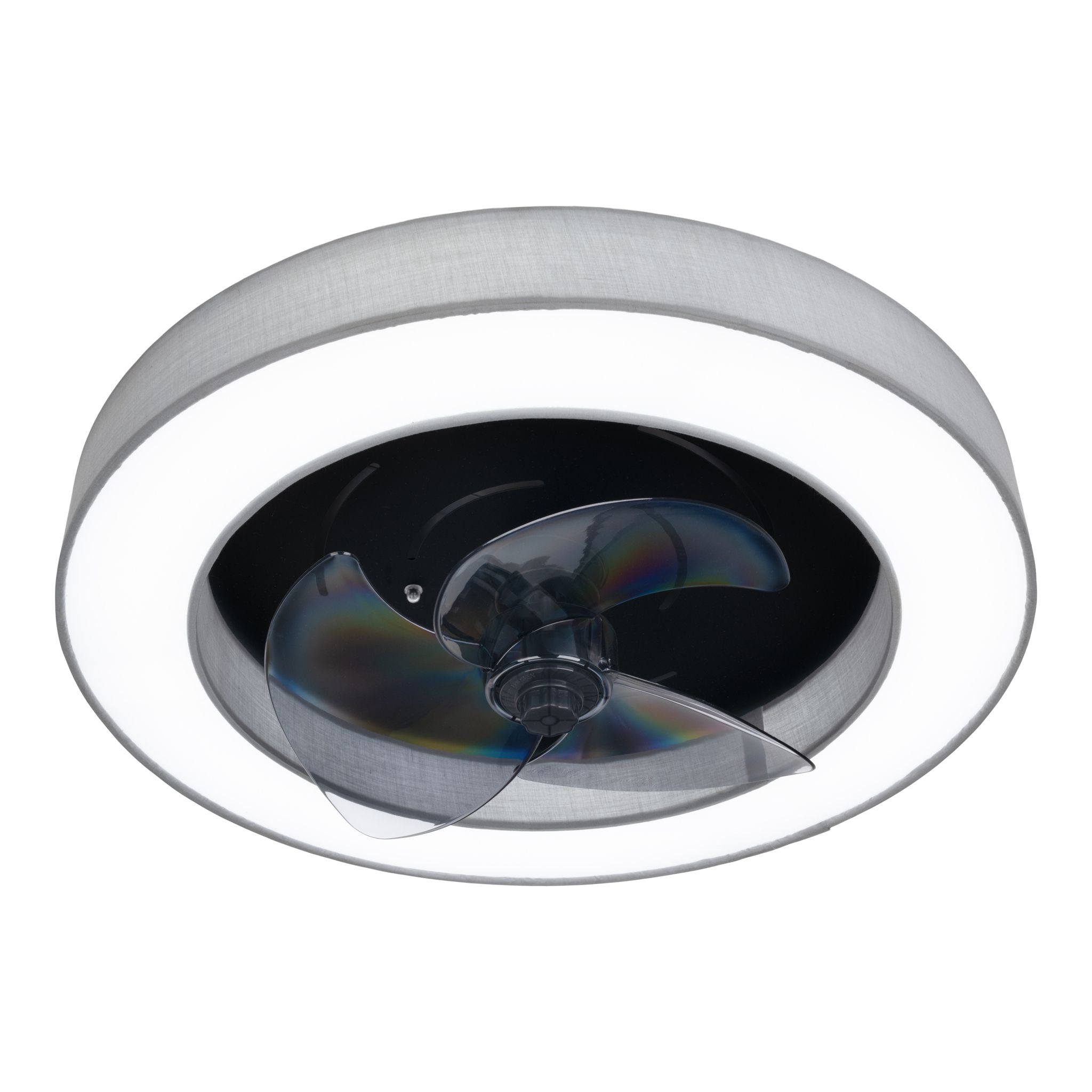 LED-CCT Deckenleuchte  VALENTO  inkl. Ventilator : 51cm grau - IP20, LED-Modul, Grau