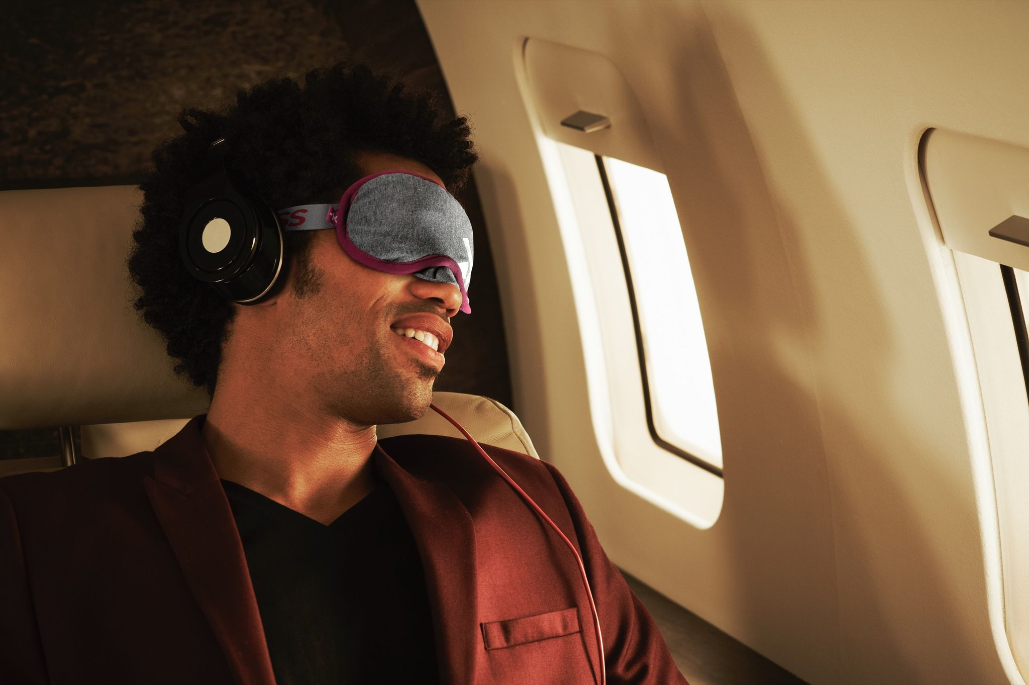 Deluxe Sleep Mask, Dark Grey - Schlafmaske, dunkelgrau