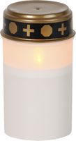 Candela da cimitero a LED Serene - Outdoor, Opaque, 12cm Höhe, Timerfunktion