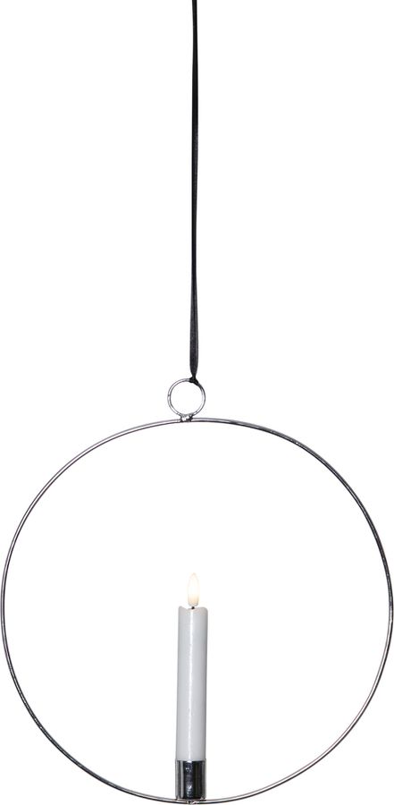 Indoor Decoration Flamme Ring - Indoor, Silber, 30cm Höhe, Timerfunktion