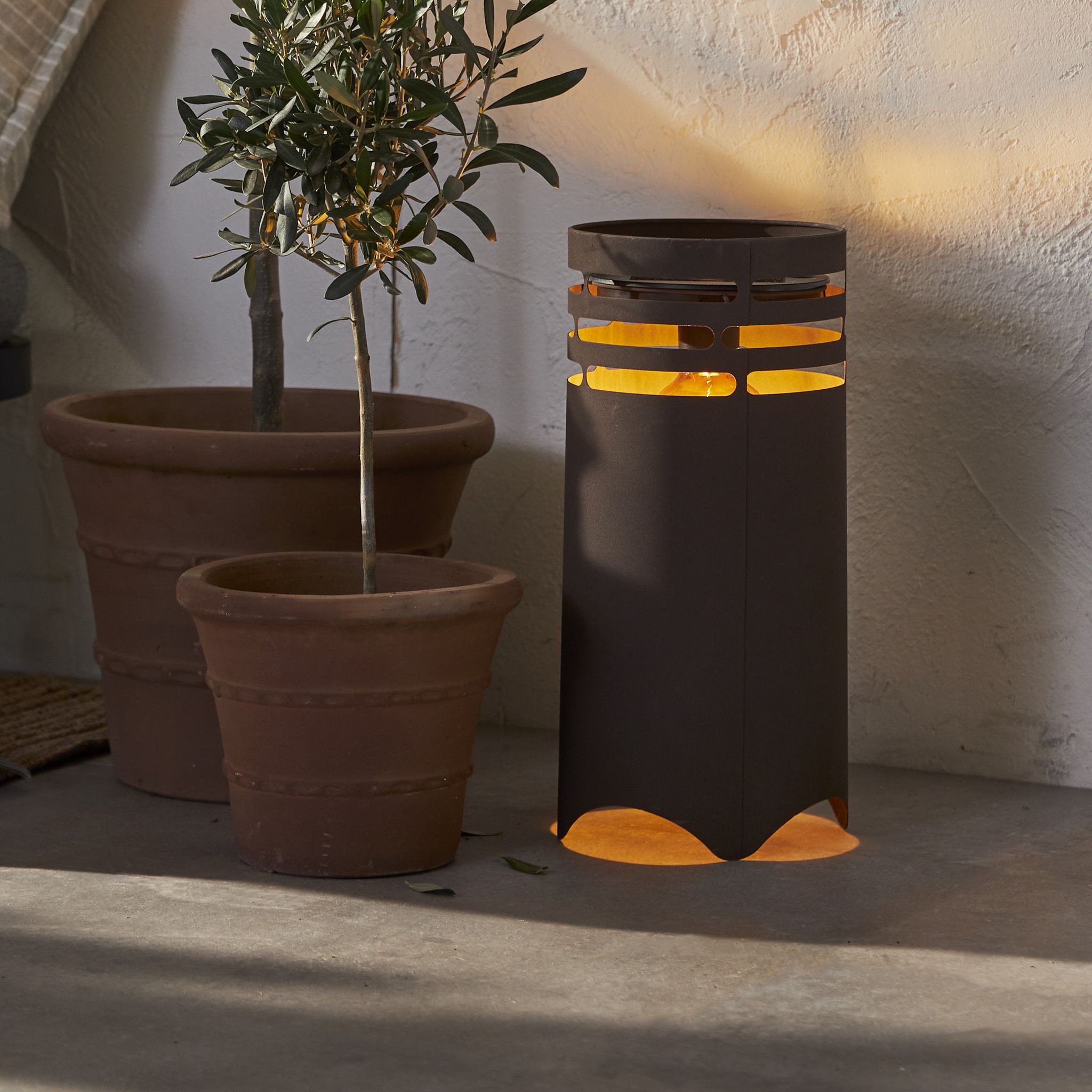 Solar Dekoration Marron - IP44, Warmweiss, 1 LED