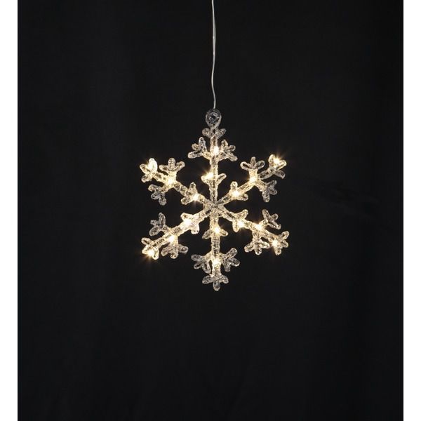 Schneeflocke Icy - IP20, Transparent, Warmweiss