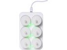 LED Kerze 6 Pack Flamme Charge - Indoor, Weiss, 8.50 cm Höhe, Timerfunktion