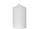 LED Pillar Kerze Flamme - Indoor, Weiss, 15cm Höhe, Timerfunktion