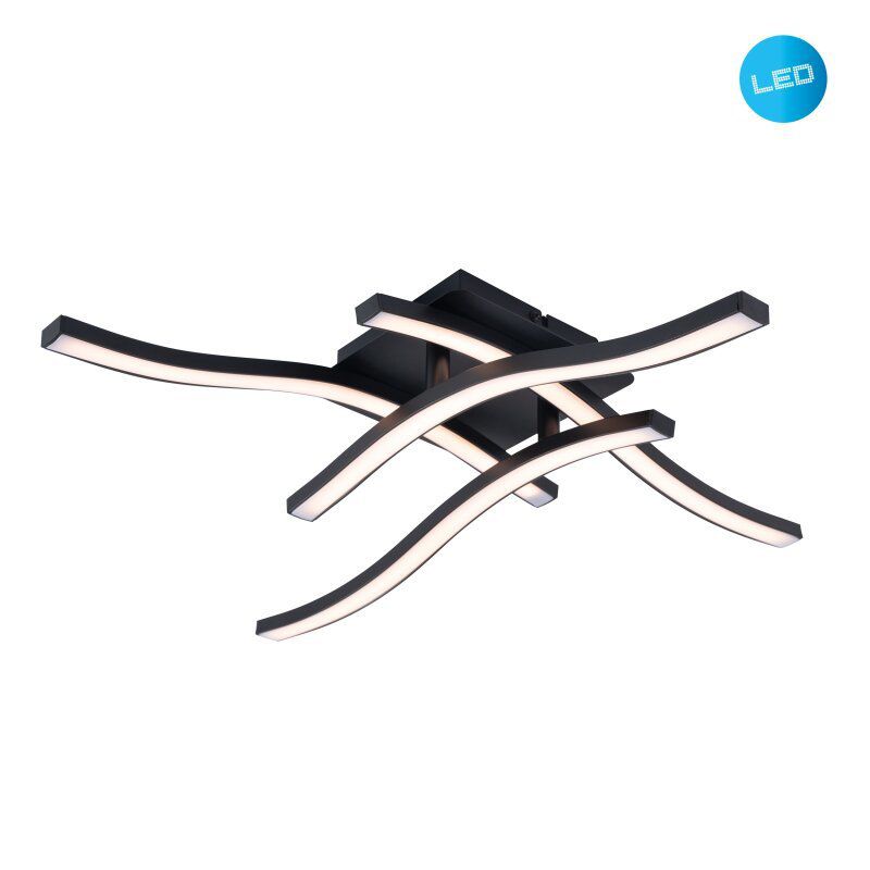 LED Deckenleuchte Onda s: 45cm - LED fest verbaut, 3000K, warmweiss