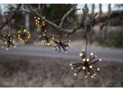 Lichterkette Flower Curtain - IP44, Schwarz, Golden Warmweiss