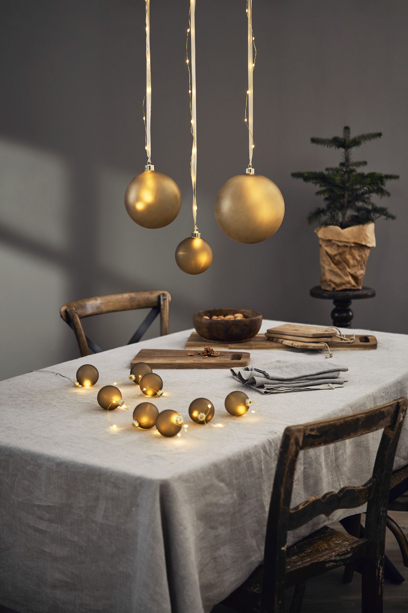 Glaskugel Bliss - IP20, Warmweiss, Gold