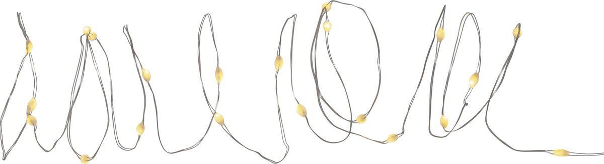 Lichterkette Dew Drop - IP20, Warmweiss & Multi, 100 LED