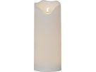 LED Pillar Kerze Flamme Grand - Outdoor, Weiss, 40 cm höhe, Timerfunktion