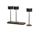 Akku-Tischleuchten 3er Set mit Ladestation TavoloLight schwarz - 3000-6500K,170lm, IP20