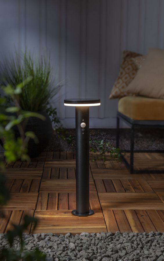 Solar Pollerleuchte Valletta - IP44, Warmweiss, 18 LED'S