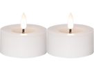 LED Teelicht 2 Pack Flamme Flow - Indoor, Weiss, 5.5cm  Höhe, Timerfunktion