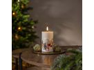 LED Pillar Kerze Flamme Winterland - Indoor, 15 cm Höhe,Timerfunktion