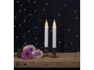 LED Dinner Kerze 2er Pack Mette - Indoor, Bronze, 23cm Höhe, Timerfunktion