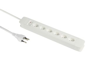 PRINCIPIO 6xH - 6x T13 horizontal, 2.0m Kabellänge, Schalter, weiss