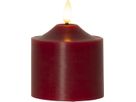 LED Pillar Kerze Flamme - Indoor, Rot, 9.5cm Höhe, Timerfunktion