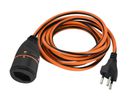 LOCKXTEND 10m - LOCK-Kupplung T13, Stecker T12 mit Lasche, 230V - 10A, orange/schwarz