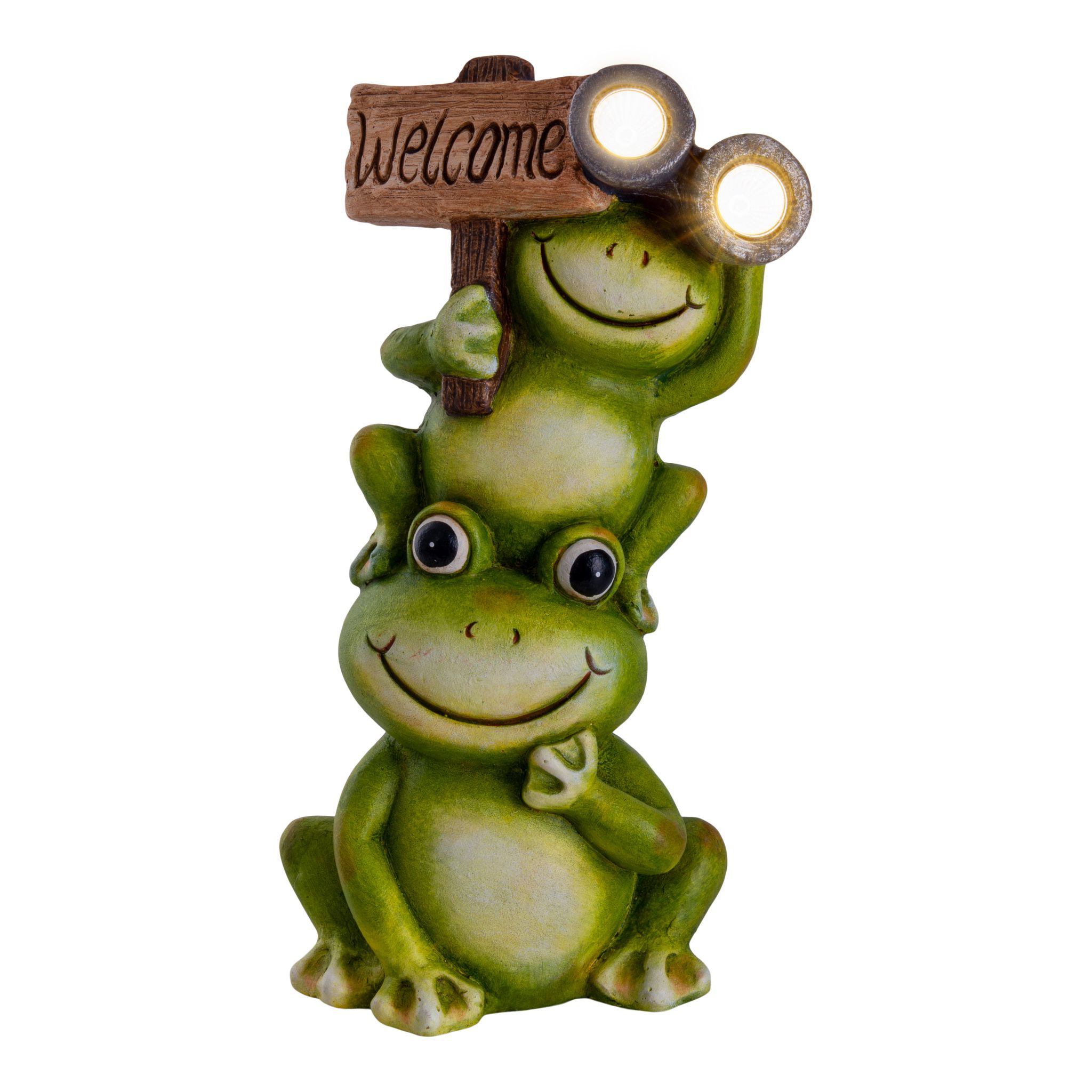LED Solarleuchte FROSCH H: 45 cm - IP44, 0.06W, Warmweiss