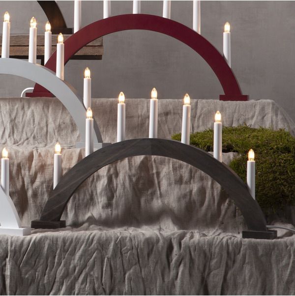 Kerzenleuchter Trapp - IP20, Braun, Warmweiss