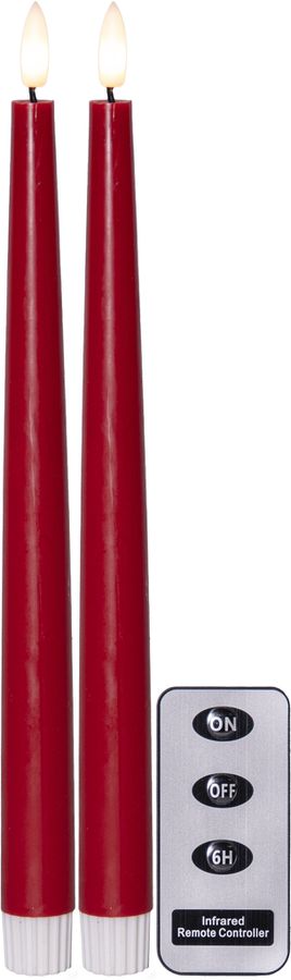LED Dinner Kerze 2 pack Flamme Slim - 0/20