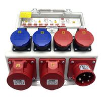 Wandstromverteiler 16A IP44/IP55 - Input: 1x CEE16/5 Output: 2xCEE16/5 2xT23 2xT25