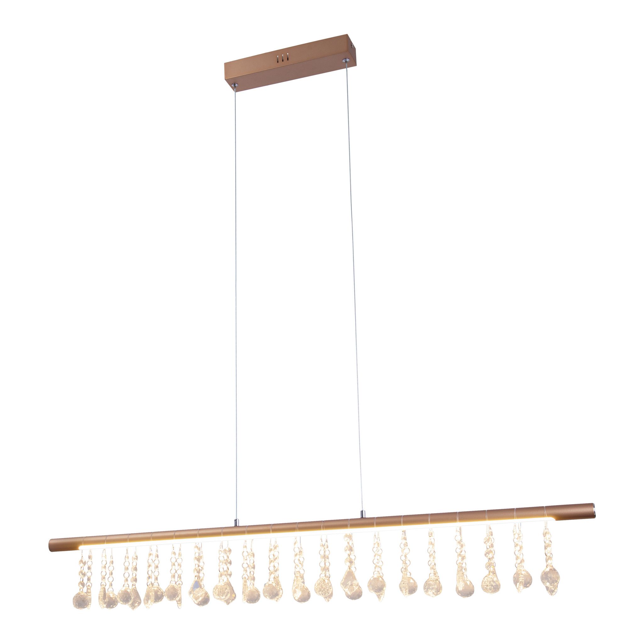 LED Pendelleuchte Nobilis l: ca. 100 cm - gold - LED, 23.6W, IP20