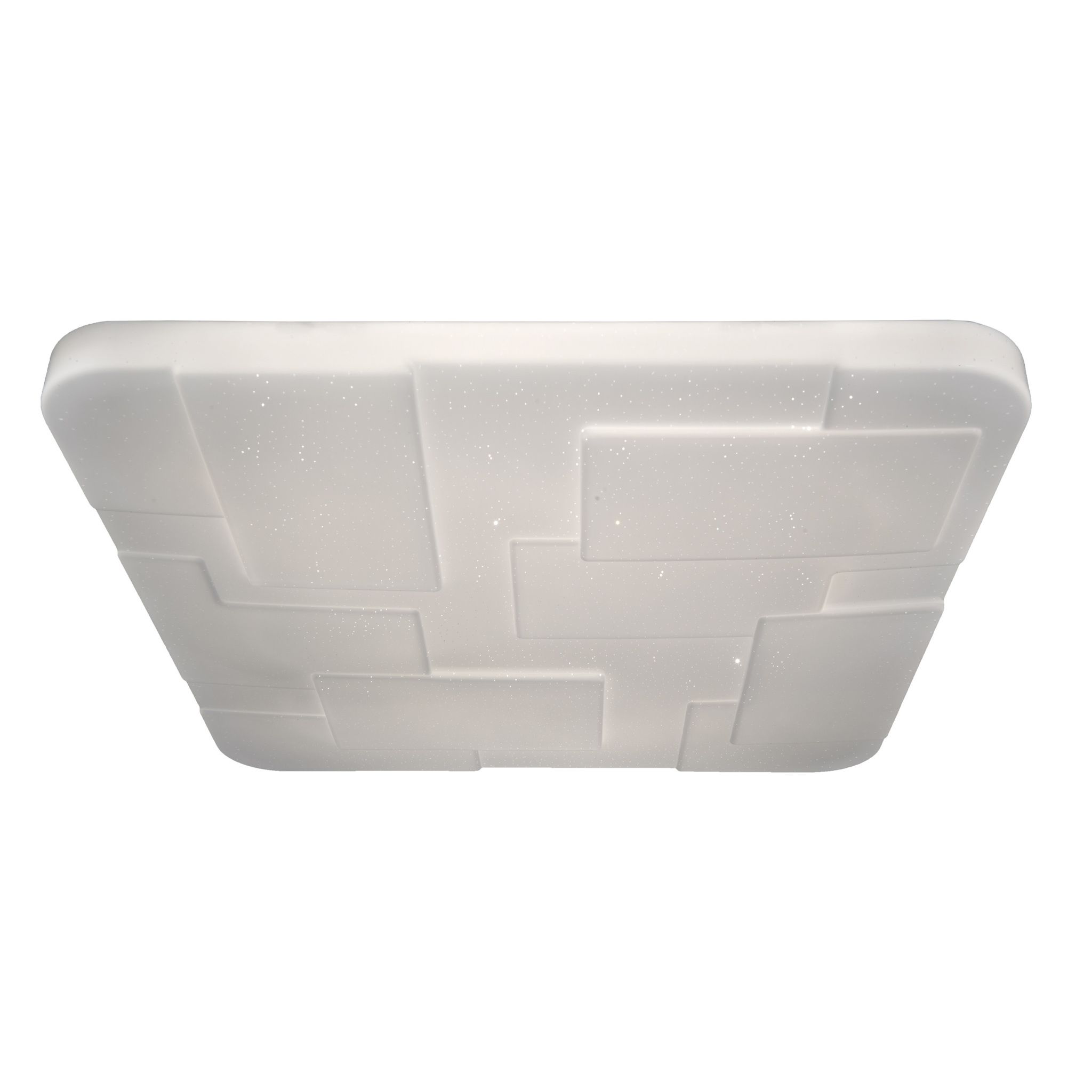 LED Deckenleuchte Luxor 54x54cm Kristalleffekt - LED fest verbaut, 2700-6500K, warm-kaltweiss