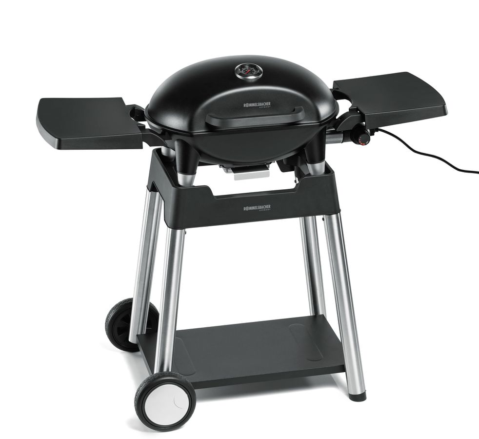 Barbecue grill mit grillwagen BBQ 4100 - 2200W, Edelstahl, Schwarz