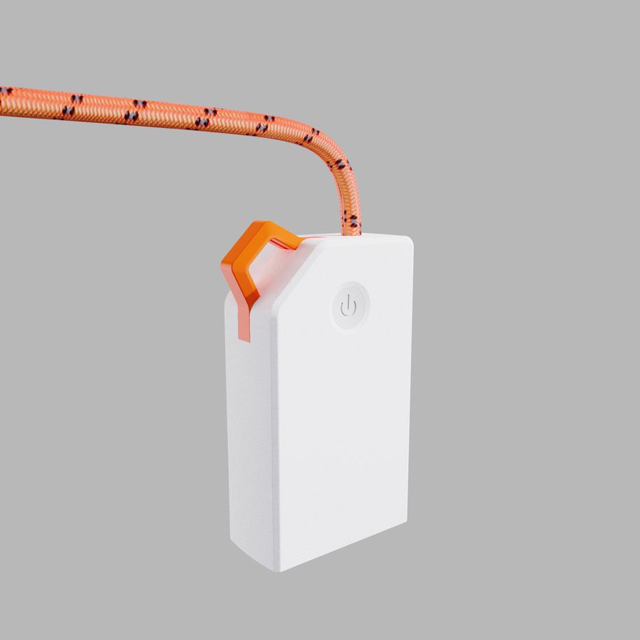 5m Seil geflochten mit integrieter LED Beleuchtung - 3xAA Batterie (exkl.), 50 LED`s, IP67, Farbe Orange, L= 500cm,  Zugkraft pro Meter 2.95KN/300KG