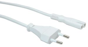 Euro Gerätezuleitung - 1.8m, T11 - C7, weiss, H05VV-F 2G0.75mm2